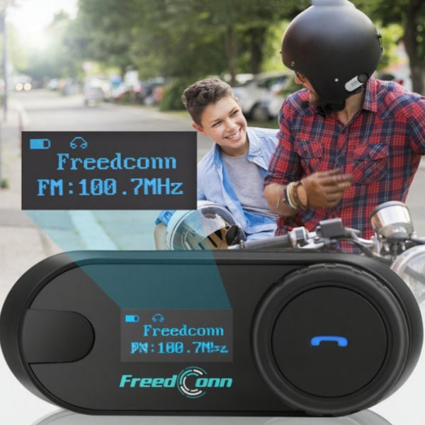 Casco de Moto con Intercomunicador Bluetooth T-COMSC - Sonido Estéreo 800M