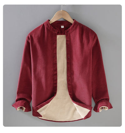 Chaqueta de Corduroy Grueso Forrada en Franela con Cuello Alto - Image 11