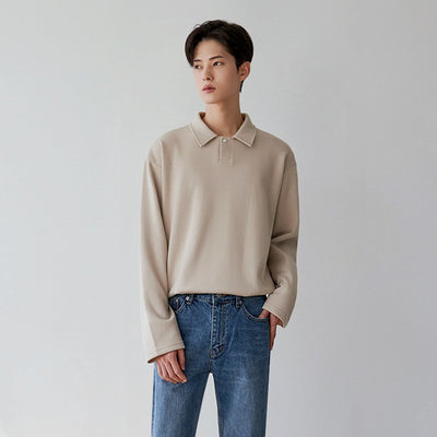 Camisa Básica Masculina de Cuello Solapa y Manga Larga - Image 7