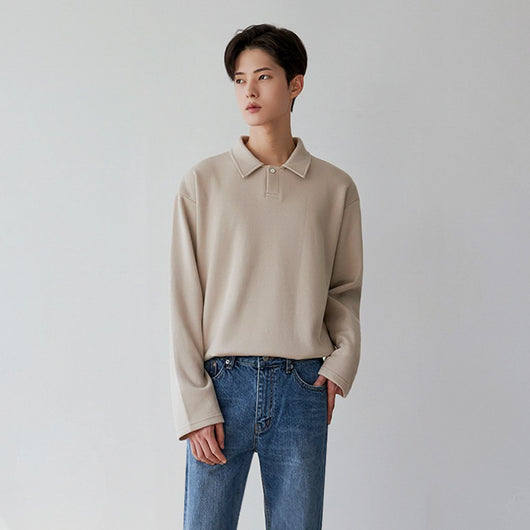 Camisa Básica Masculina de Cuello Solapa y Manga Larga - Image 7