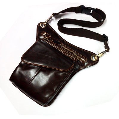 Bolsa Táctica de Cuero Genuino para Hombre - Riñonera Outdoor Ajustable - Image 7