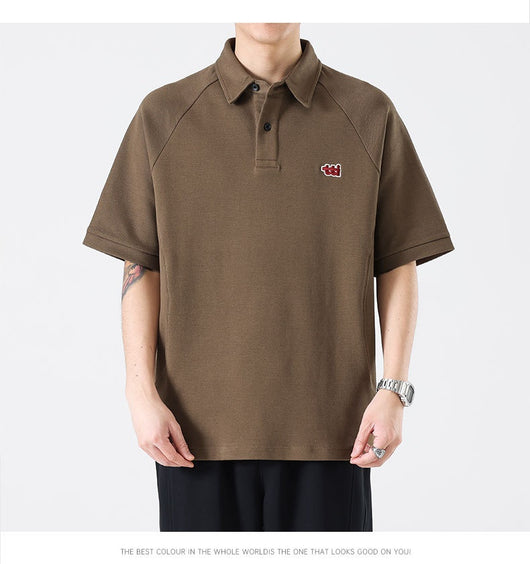 Camiseta Holgada Retro Americana Bordada para Hombre - Image 14