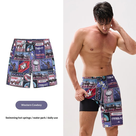 Shorts de Playa para Parejas con Estampado Digital de Secado Rápido - Image 7