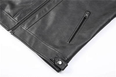 Chaqueta de Cuero Europea Otoño - Diseño Minimalista y Versátil - Image 13