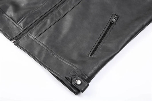 Chaqueta de Cuero Europea Otoño - Diseño Minimalista y Versátil - Image 13