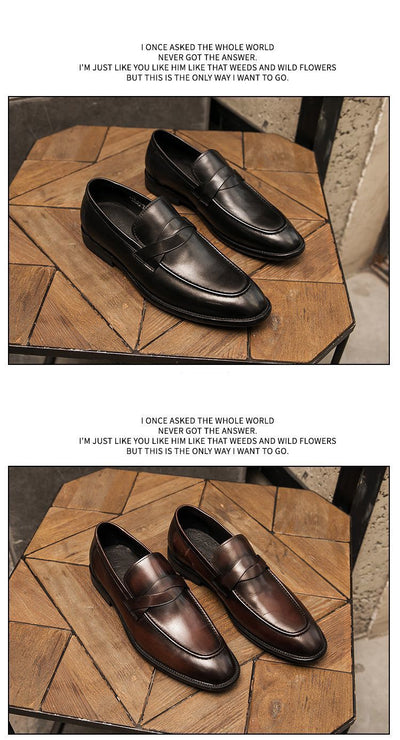 Zapatos de Cuero Británico sin Cordones - Comodidad Casual - Image 18