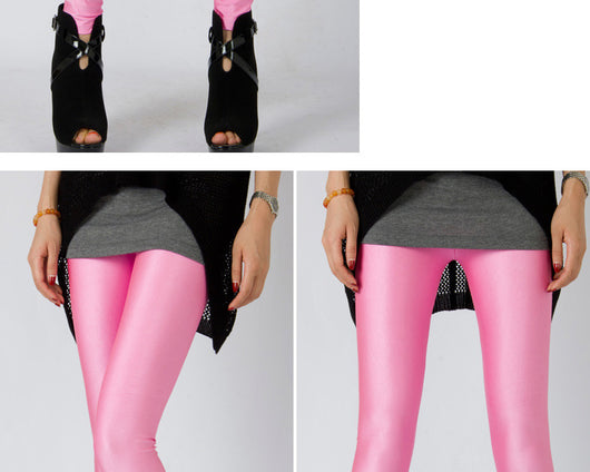 Leggings de Seda Helada Brillante Talla Grande Ajustados Elásticos Premium - Image 7