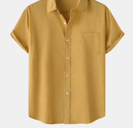 Camisa de Verano en Algodón y Lino para Hombre - Image 17