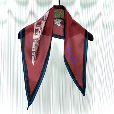 Pañuelo de Seda Crepe Estampado Diamante - Image 17