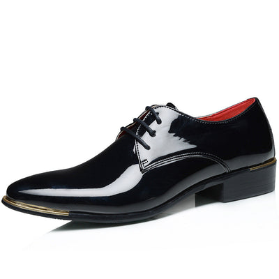 Zapatos de Cuero Ejecutivos Retro con Punta Afilada para Hombre - Image 4
