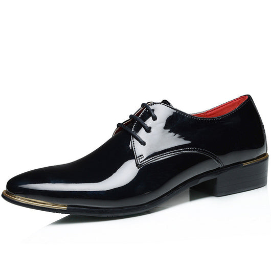 Zapatos de Cuero Ejecutivos Retro con Punta Afilada para Hombre - Image 4