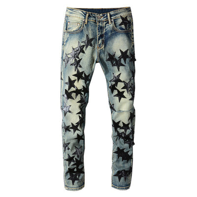 Pantalones Jeans Slim Fit Estrella Cinco Puntas para Hombre - Image 4