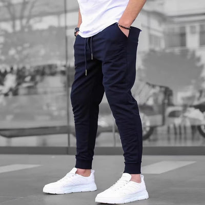 Pantalones Casuales Retro Europeos de Algodón Terry para Hombre