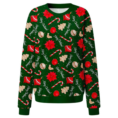 Suéter Navideño Estampado con Reno - Estilo Europeo y Americano para Mujer - Image 5