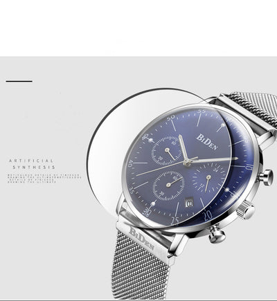 Reloj Elegante de Malla Ultrafina con Tres Esferas - Diseño Minimalista - Image 7