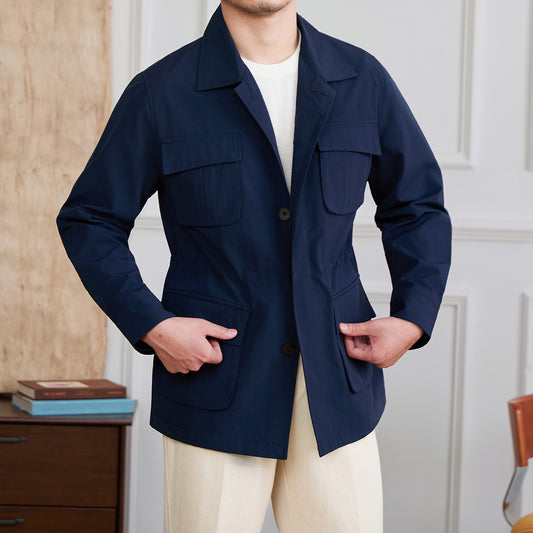 Chaqueta Casual Retro para Hombre con Múltiples Bolsillos - Estilo Gentleman Urbano - Image 2