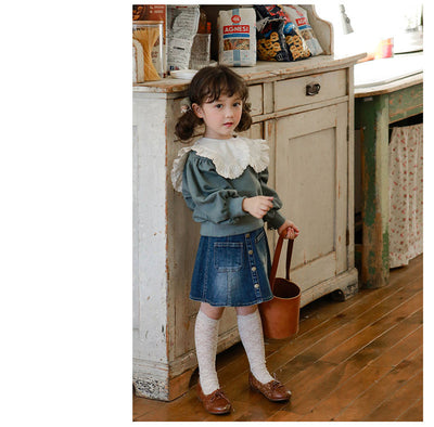 Suéter Infantil con Solapa Grande Estilo Dulce - Image 13