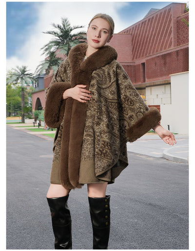 Capa de Abrigo Tejida en Pelaje Sintético para Mujer - Calidez y Elegancia - Image 8