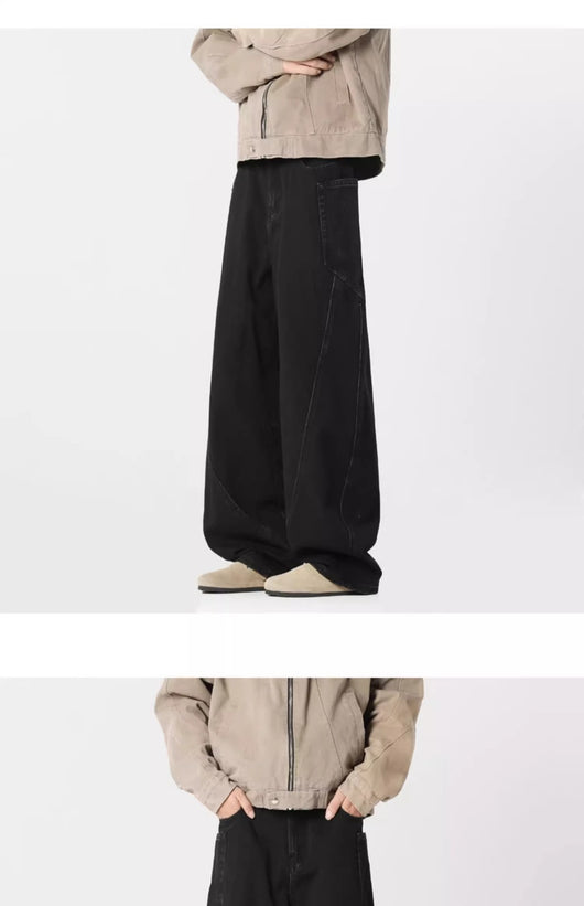 Pantalones Cargo Vaqueros Lavados Estilo Americano - Image 17