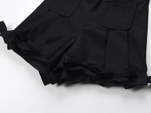 Shorts Talle Alto Slim con Detalles de Moños Brillantes - Image 10
