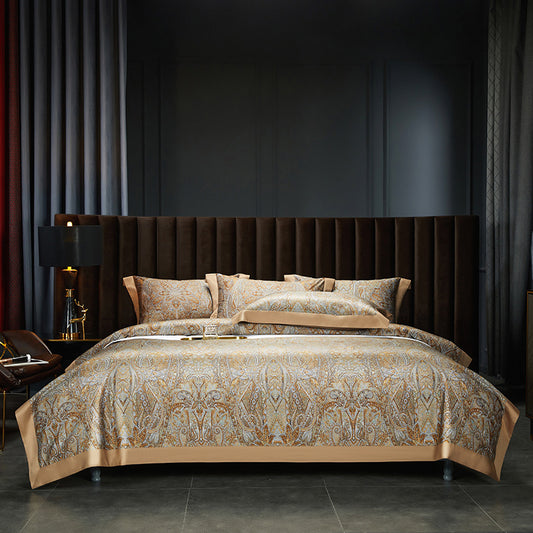 Juego de Cama 140 Algodón Satinado Estampado Digital 4 Piezas