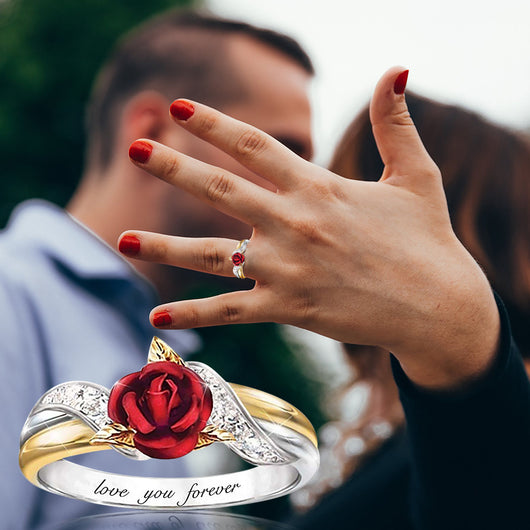 Anillo Clásico de Flores con Diamantes Estilo Europeo y Americano - Image 7