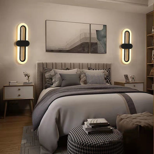 Lámpara LED Ovalada de Acrílico para Pared - Iluminación Moderna de Dormitorio - Image 10