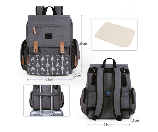 Mochila Maternal Landuo con Cambiador - Bolso de Pañales de Gran Capacidad para Viajes - Image 4