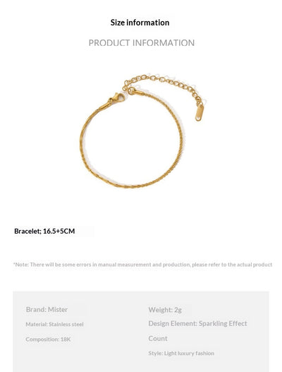 Pulsera Dorada Brillante Verano 2024 para Mujer - Image 10
