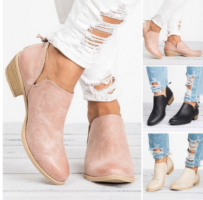 Botas Cortas para Mujer con Moño Mariposa y Tacón Medio - Punta Fina - Image 7