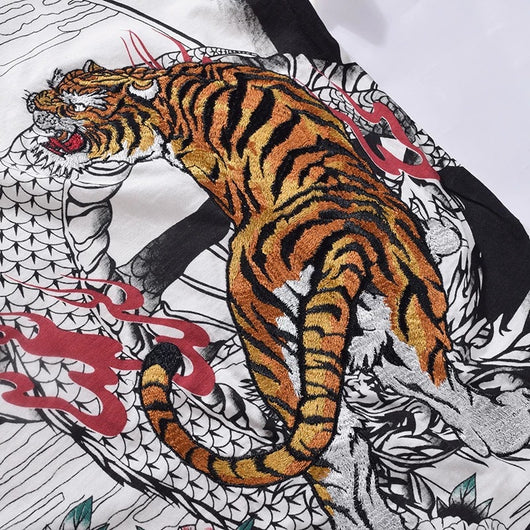 Playera Bordada Tigre Manga Corta - Image 3