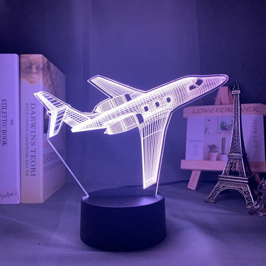 Lámpara 3D Holográfica Avión Personalizada - Luz Nocturna LED para Niños - Image 11