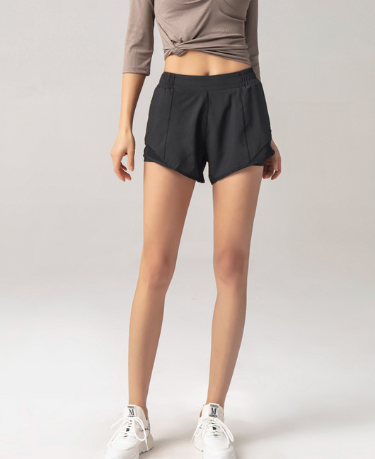 Shorts Deportivos Mujer Mesh Transpirable Anti Transparencia Secado Rápido - Image 3