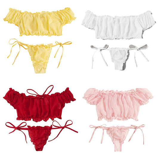 Conjunto de Lencería Sexy con Encaje y Diseño Dividido