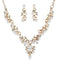Conjunto de Joyas para Boda con Collar Declarativo de Perla Simulada y Aretes Flor