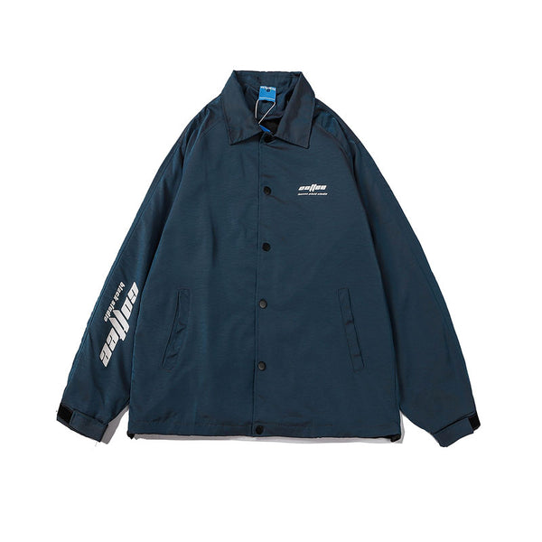 Chaqueta Casual para Hombre con Estampado Retro y Diseño Oversize Tipo Utilidad