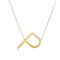 Fabulous Rose Dorado Plated Stainless Steel Initial Letter Pendant Necklace Dorado P