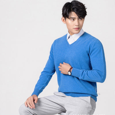 Suéter Holgado de Lana para Hombre - Pullover Casual de Color Sólido - Image 31