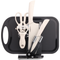 Kitchen Household Baby Food Supplement Chopper Cutting Board Combo Negro A