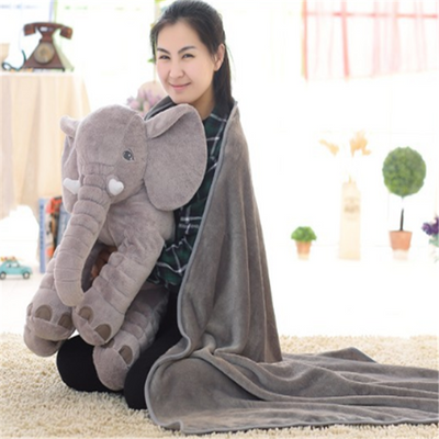 Pink 60cm and yellow 40cm elephant plush dolls, soft comfort pillows for babies and kids. - Image 33