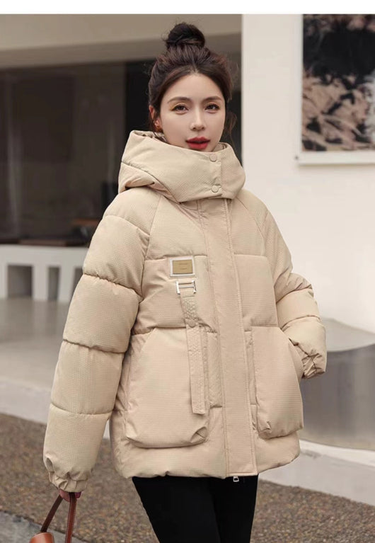Abrigo Térmico Suelto con Capucha para Mujer - Diseño Chic y Aislante - Image 16