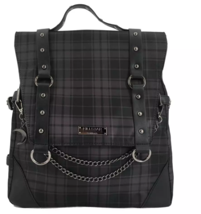 Mochila con Cadena de Cuadros