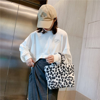 Bolso Tote Leopardo con Cadena y Correa Crossbody - Image 58