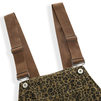 Pantalones Denim con Tirantes Estampado Leopardo Hombre Moda Urbana - Image 3