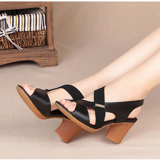 Zapatos de Boca de Pez con Suela Antideslizante y Tacón Reforzado - Image 2