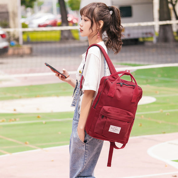 Mochila Universitaria de Gran Capacidad - Diseño Liso para Estudiantes