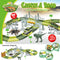 Auto de Dinosaurio Eléctrico con Pista Armable - Juguete Educativo de Doble Capa
