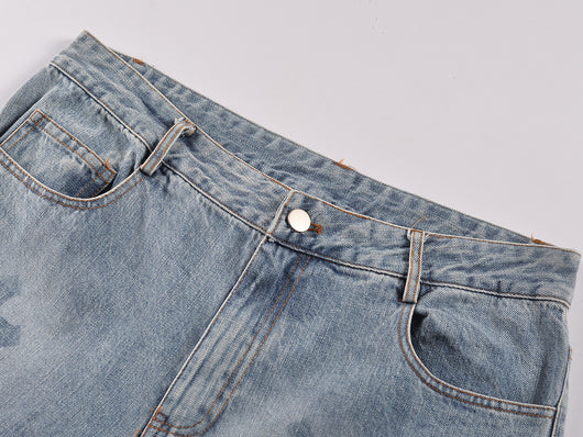 Jeans Rectos Sueltos Graffiti Retro Estilo Street - Image 11