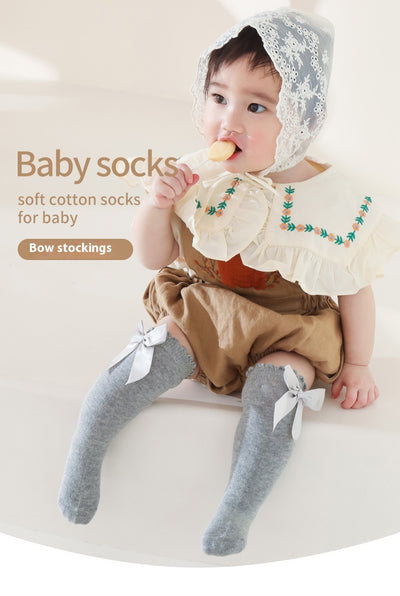 Calcetines Largos para Bebé con Moño Grande y Puño Sin Presión - Image 12