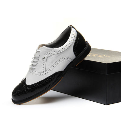 Zapatos de Golf Impermeables Estilo Británico con Suela Antideslizante para Hombre - Image 8